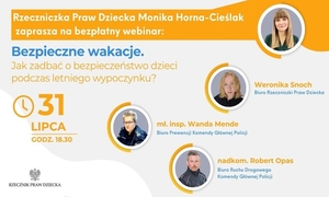 WEBINAR NA TEMAT BEZPIECZNYCH WAKACJI