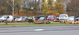 patrol pieszy funkcjonariuszy SM w trakcie wspólnych działań z policjantami