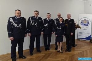 I Zastępca Komendanta Wojewódzkiego Policji we Wrocławiu inspektor Norbert Kurenda wraz Komendantem Powiatowym Policji w Lubaniu nadkom. Arturem Ciupką, I Zastępca Komendanta Powiatowego Policji w Lubaniu podkom. Dariuszem Ślęzakiem wraz z gośćmi i kadrą