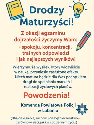 DRODZY MATURZYŚCI