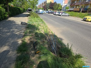 wyrwane przewody elektryczne