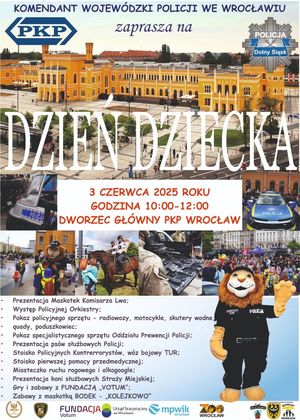 DZIEŃ DZIECKA Z KOMENDĄ WOJEWÓDZKĄ POLICJI WE WROCŁAWIU