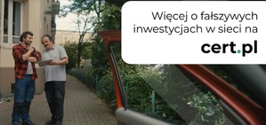 Uważaj na fałszywe inwestycje w sieci