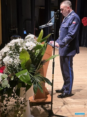 Komendant Powiatowy Policji komisarz Dariusz Ślęzak