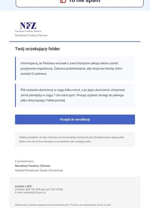 OSZUŚCI PODSZYWAJĄ SIĘ POD NARODOWY FUNDUSZ ZDROWIA- CHODZI O ZWROT KOSZTÓW ZAKUPU LEKÓW