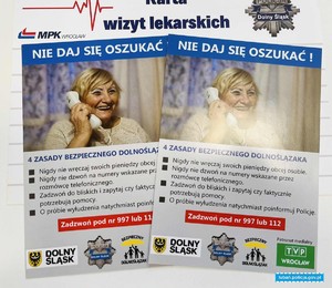 ulotki dotyczące oszustw